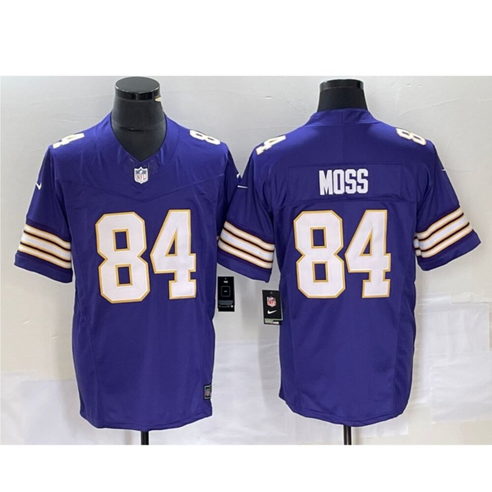 Can Select Mens Youths  Randy Moss Purple Stitched Jersey